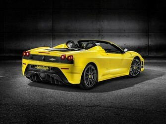 Ferrari F430 Spider In Yellow Wallpaper