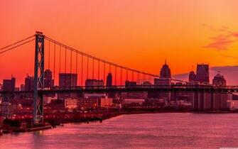 Ambassador Bridge Detroit Michigan 4k HD Desktop Wallpaper