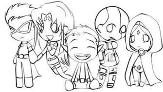 Top Teen Titans Coloring S Image Kids Pedia