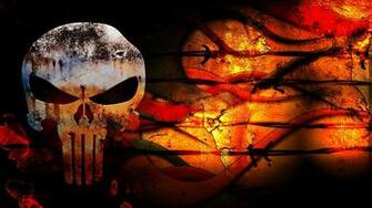 Grunge The Punisher Blank Wallpaper