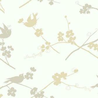York Wallcoverings Silhouettes Cherry Blossom Bird Wallpaper Walmart