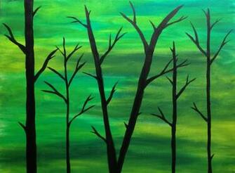 Birch Tree Silhouettes By Sarahcaj