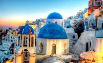 Greece Oia Santorini City HD Wallpaper Lock Screen