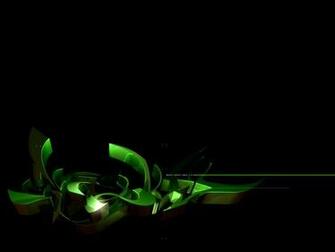 3d Green In Black Graffiti Wallpaper