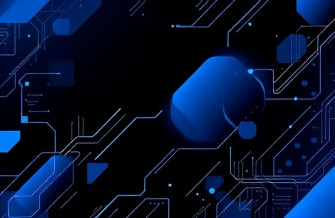 Black And Blue Tech Wallpaper