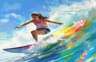 Girls Surfing Wallpaper