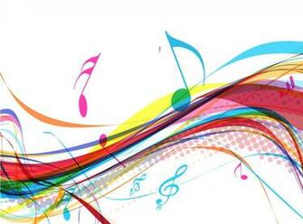 Musical Notes With Treble Clef Wall Mural Ohpopsi Wallpaper
