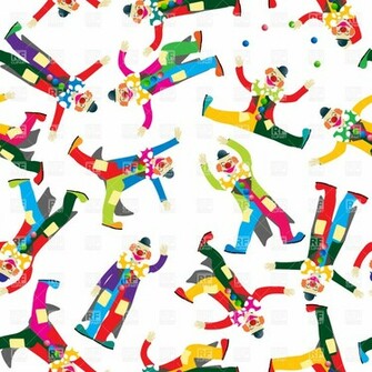 Clown In Circus Seamless Background Royalty Vector