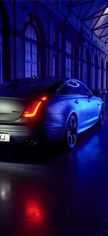 Jaguar Xj Neon Lights Car Sedan Luxury Sams iPhone