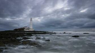 Back To Wallpaper Lighthouse At Cape Sea Before The Storm