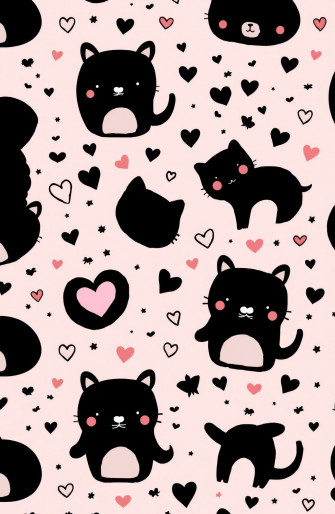 Cute Black And Pink Wallpaper
