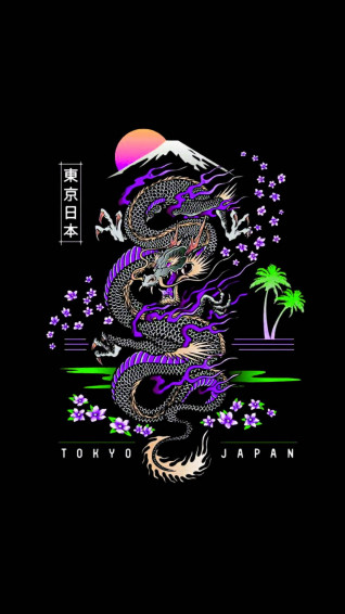 Japanese Dragon Art Wallpaper