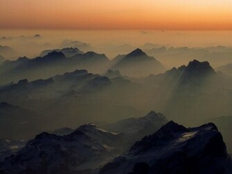 Snowy Mountains Wallpaper Foggy Mountain Ranges