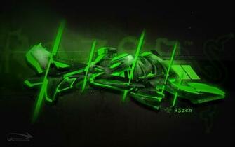 Graffiti Technica 3d Razer Overclocking Wallpaper