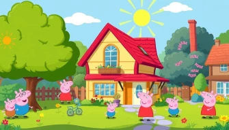 Peppa Pig House HD Wallpaper