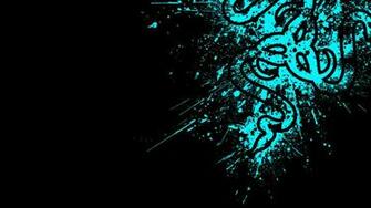 Razer Cyan Black Background HD 1080p Wallpaper Compatible