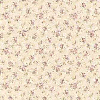 Peach Floral Trail Genevieve Brewster Wallpaper