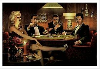Marilyn Elvis Bogart And James Dean Who Wins Poker With HD
