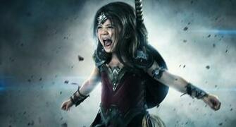Cute Girl Wonder Woman Wallpaper