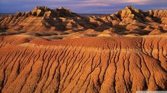 Morning Light On Eroded Formations Badlands National Park 4k HD