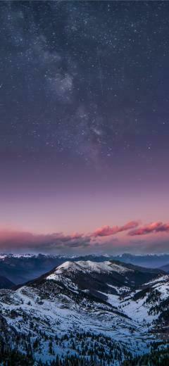 Mountain Milky Way iPhone X Wallpaper