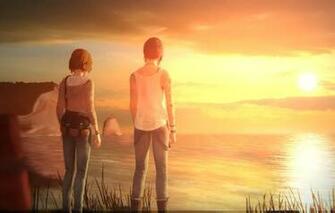 Wallpaper Life Is Strange Chloe Max Sundown Sun Sea