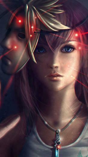 Final Fantasy Mask Girl Wallpaper iPhone