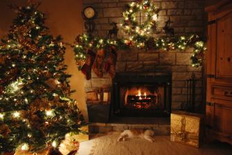 Christmas Background With Fireplace Gallery Yopriceville High