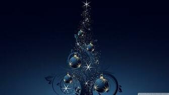 Blue Christmas Tree Wallpaper