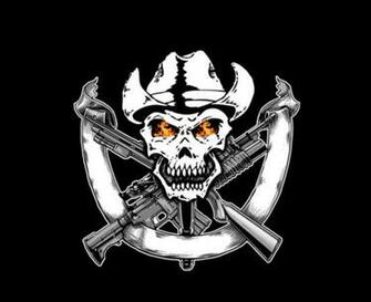 Skull With Guns By Sn112345