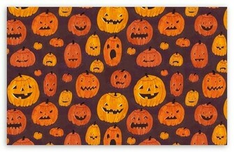 Halloween Pumpkins Pattern HD Desktop Wallpaper High Definition
