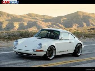Singer Porsche White Front HD Wallpaper