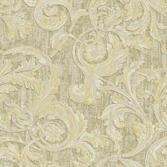 Sirpi Italian Floral Leaf Pattern Wallpaper Traditional Metallic