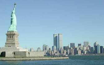 Skylines World Trade Center New York City Statue Of Liberty