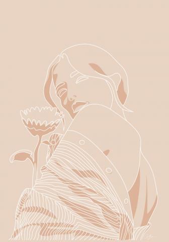 One Line Art Minimalism Minimalistic Modern Woman