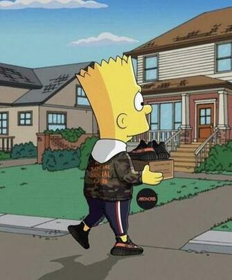 Yeezy Antisocialsocialclub Comics Simpson Wallpaper iPhone