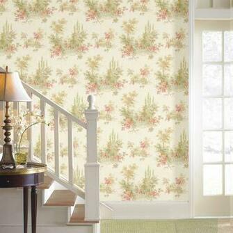 Toile Wallpaper Brewster Wallcovering