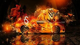 Power Speed Fire Car HD Wallpaper El Tony