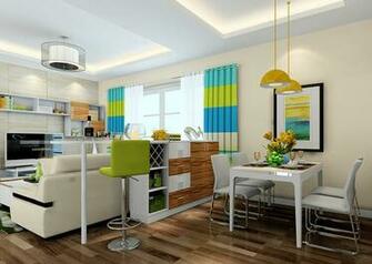 Bar Counter Between The Dining And Living Room