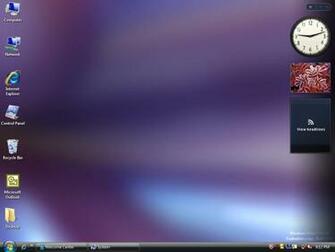 The Vista Desktop After Installation And Changing Wallpaper