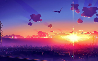 Anime Sunset Wallpaper