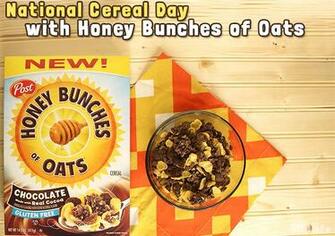 National Cereal Day With Honey Bunches Of Oats Chocolate