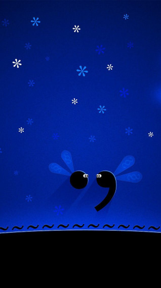 Cute Blue iPhone Wallpaper