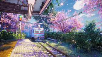 Aesthetic Beauty In Japanese Train Anime 4k Wallpaper R