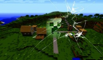 Creeper Minecraft Wallpaper Village Desktop