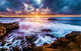 Gambar Wallpaper La Jolla Coastline Matahari Terbit Dan Terbenam