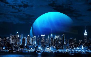 Blue Moon HD Wallpaper Background Image