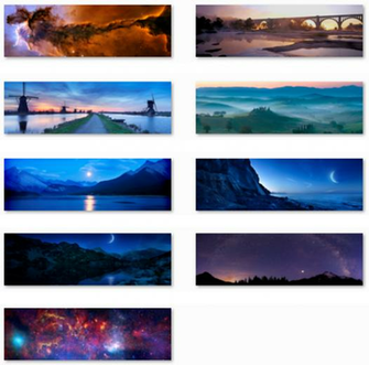 Fun Dual Monitor Nightfall And Starlight Panoramic Theme For Windows