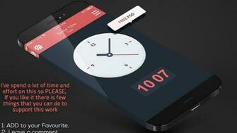 iPhone Concept Clock Widget Psd Retina Ready Titanui HD Wallpaper