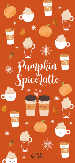 Cute Pumpkin iPhone Latte Wallpaper